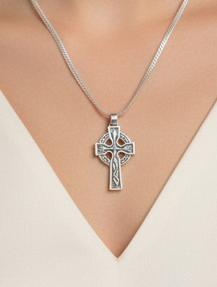 James Avery Retired Sterling Silver Large Celtic Lily Cross Necklace - Authentic James Avery Retired Large Celtic Lily Cross Pendant