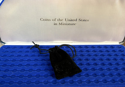 Franklin Mint U.S. Miniature Coin Collection 66 Pieces (36 Sterling Silver, 12 Gold, 18 Copper) in Display Case - Franklin Mint Coins of the US in Miniature 66 Piece Set (Silver/Gold/Copper)