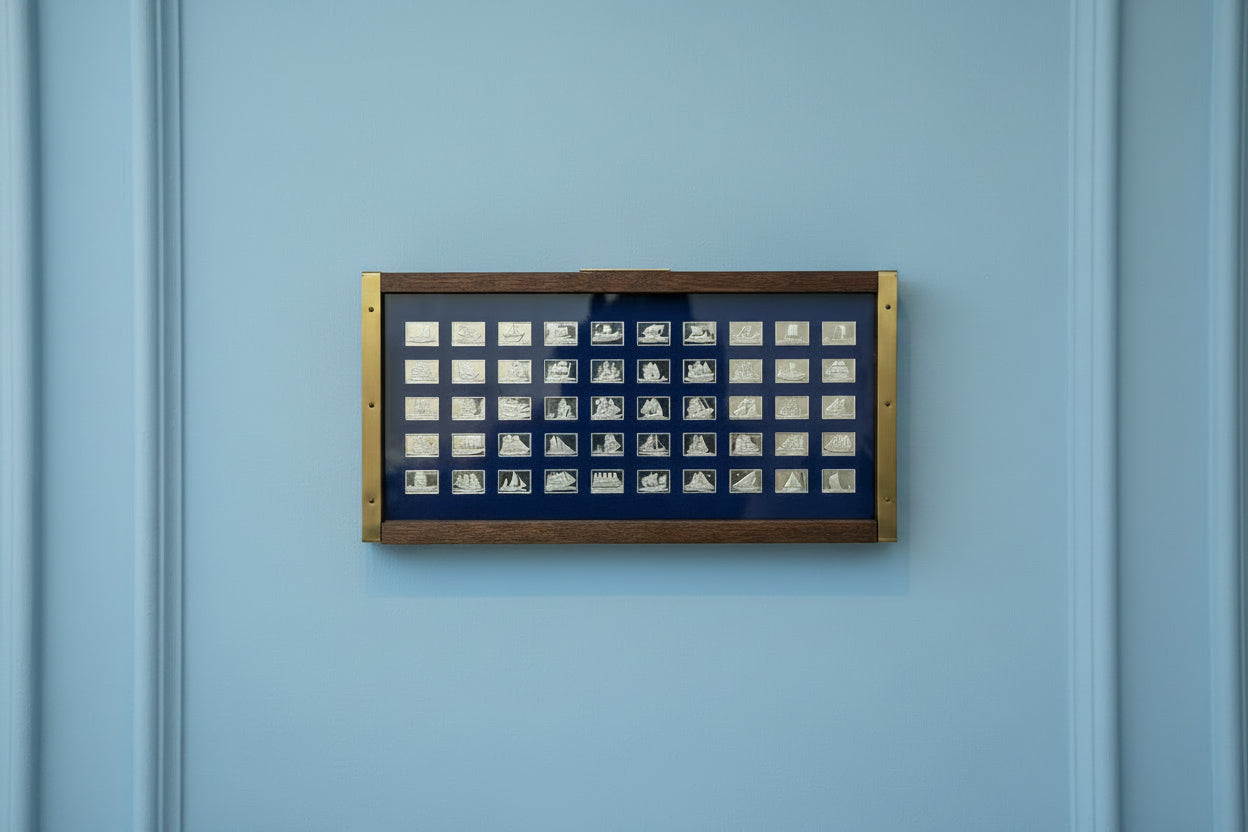 Franklin Mint "The Great Sailing Ships of History" 50 Mini-Ingot Set - Complete Collection: Franklin Mint Great Sailing Ships Sterling Silver Ingots