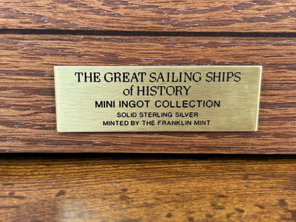 Franklin Mint "The Great Sailing Ships of History" 50 Mini-Ingot Set - Complete Collection: Franklin Mint Great Sailing Ships Sterling Silver Ingots