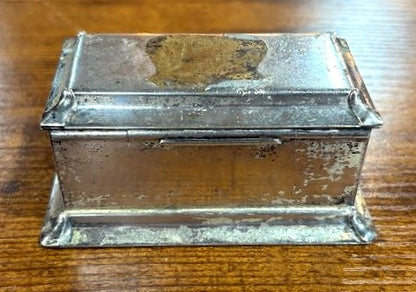 Antique Quadruple Plate Silver Jewelry Casket - Late 19th Century Quadruple Silver Plate Trinket Box