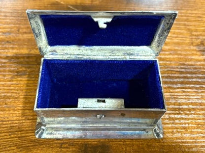 Antique Quadruple Plate Silver Jewelry Casket - Late 19th Century Quadruple Silver Plate Trinket Box