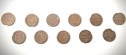 Lincoln Wheat & Memorial Cent Clipped Planchet Mint Error Choose Your Date - Genuine U.S. Mint Error Pennies: Clipped Planchets (1940–1976) Pick Your Coin