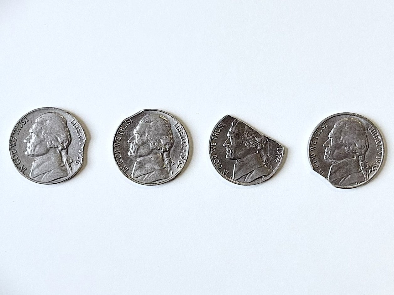 Nickel (1956-1985) Clipped Planchet Mint Error Choose Your Date - Clipped Planchet United States Five Cent Error Coinage