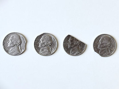 Nickel (1956-1985) Clipped Planchet Mint Error Choose Your Date - Clipped Planchet United States Five Cent Error Coinage