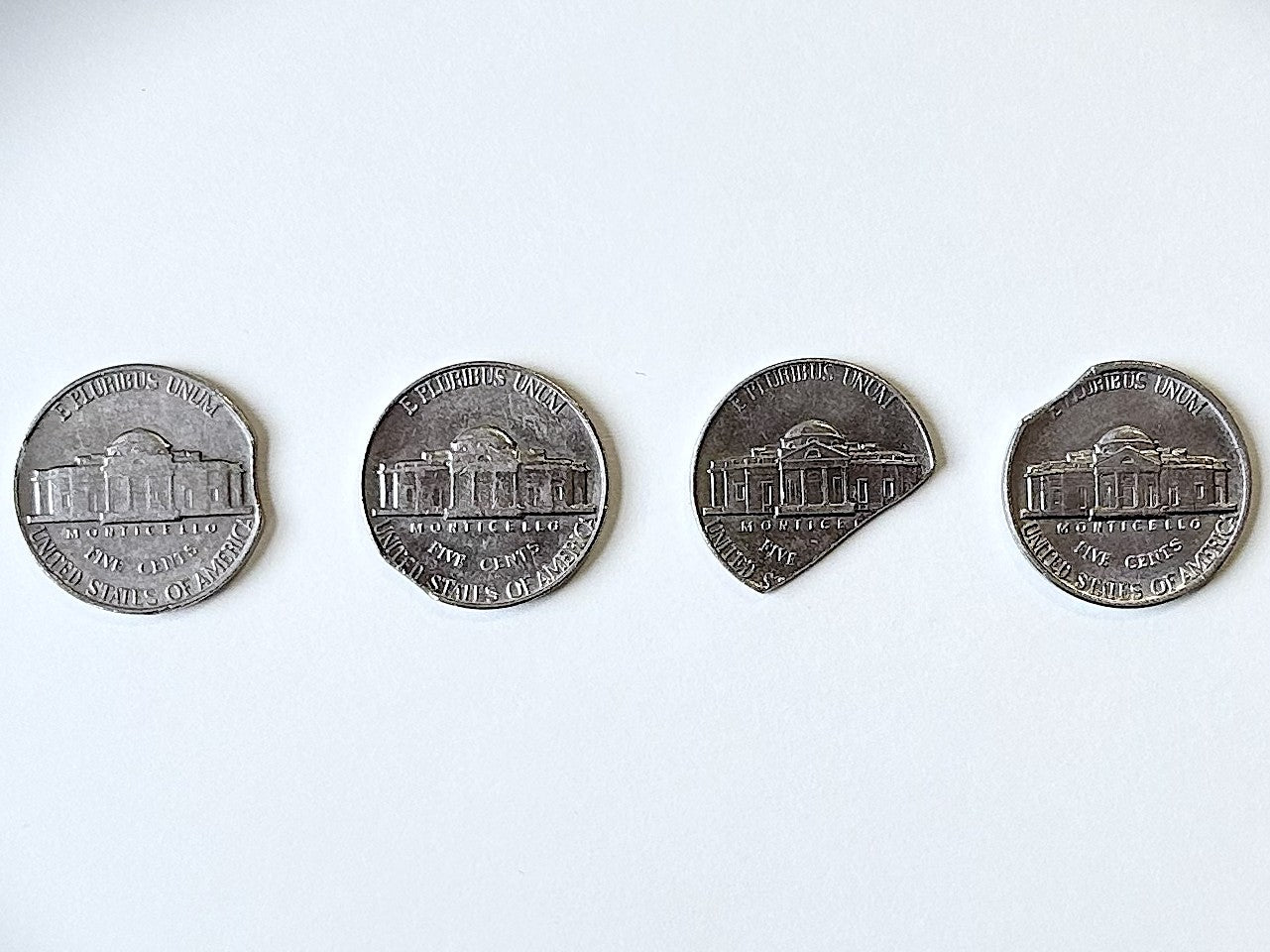 Nickel (1956-1985) Clipped Planchet Mint Error Choose Your Date - Clipped Planchet United States Five Cent Error Coinage