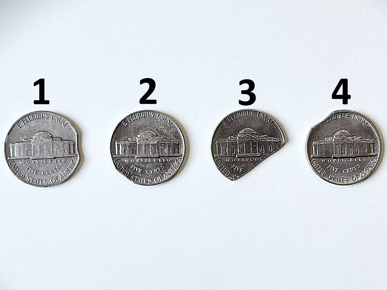Nickel (1956-1985) Clipped Planchet Mint Error Choose Your Date - Clipped Planchet United States Five Cent Error Coinage