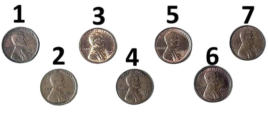 Error Pennies (1919-1974) Die Capping Choose Your Variant - Unique Minting Error Pennies Die Cap
