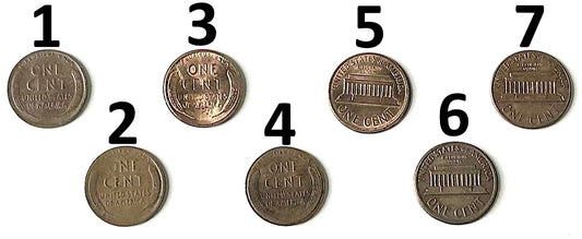 Error Pennies (1919-1974) Die Capping Choose Your Variant - Unique Minting Error Pennies Die Cap
