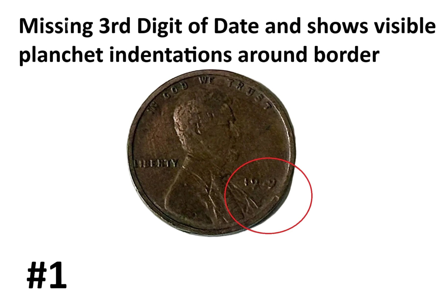 Error Pennies (1919-1974) Die Capping Choose Your Variant - Unique Minting Error Pennies Die Cap