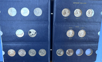 Complete Set of Susan B Anthony Dollars 1979-1981-S All Types, Whitman Album - Beautiful Coins, Including 1981-S Proof Variety II 16 In Total