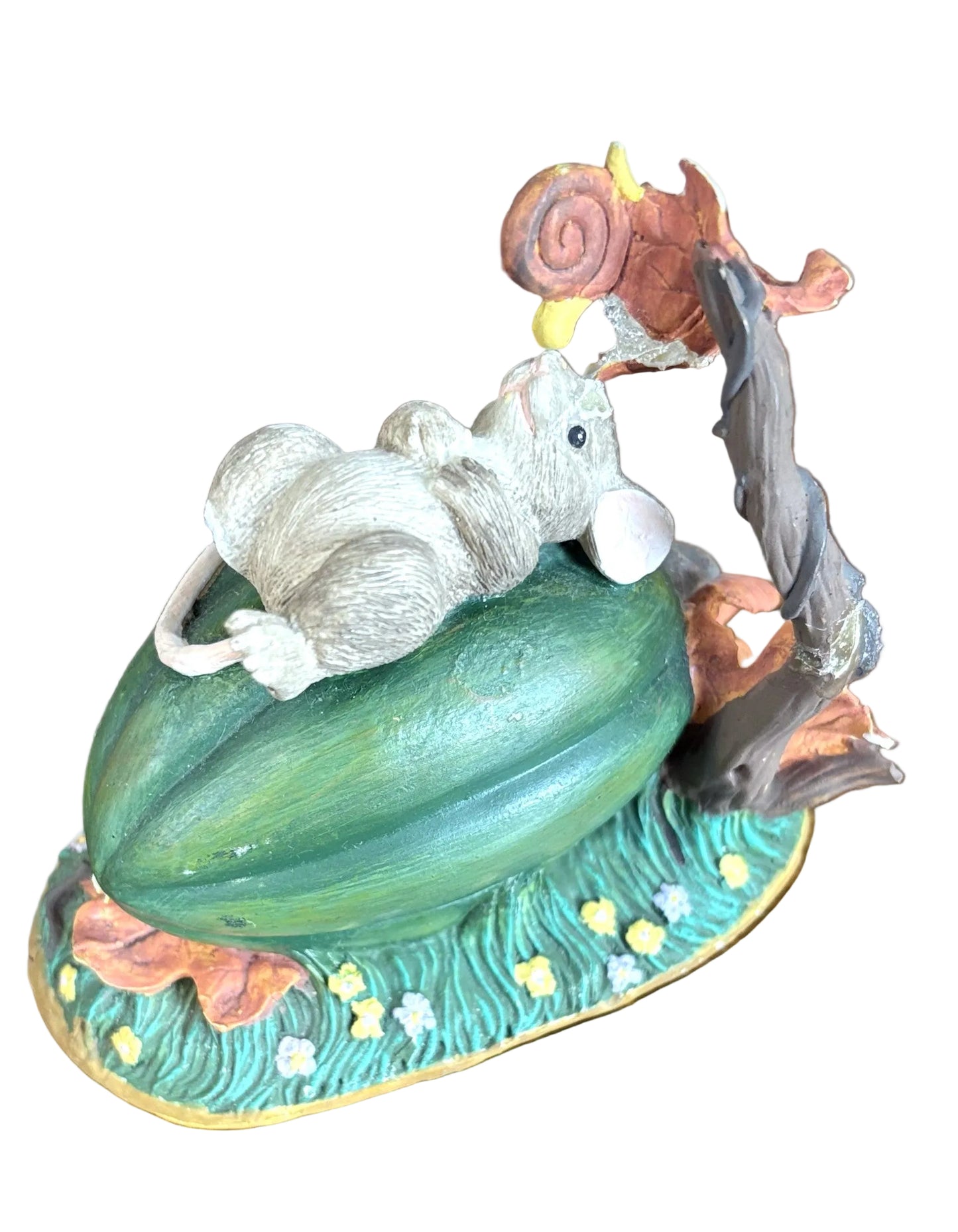Vintage Charming Tails "Garden Naptime" Figurine *Damaged - Damaged Antique Garden Naptime Charming Tails Figure in Box