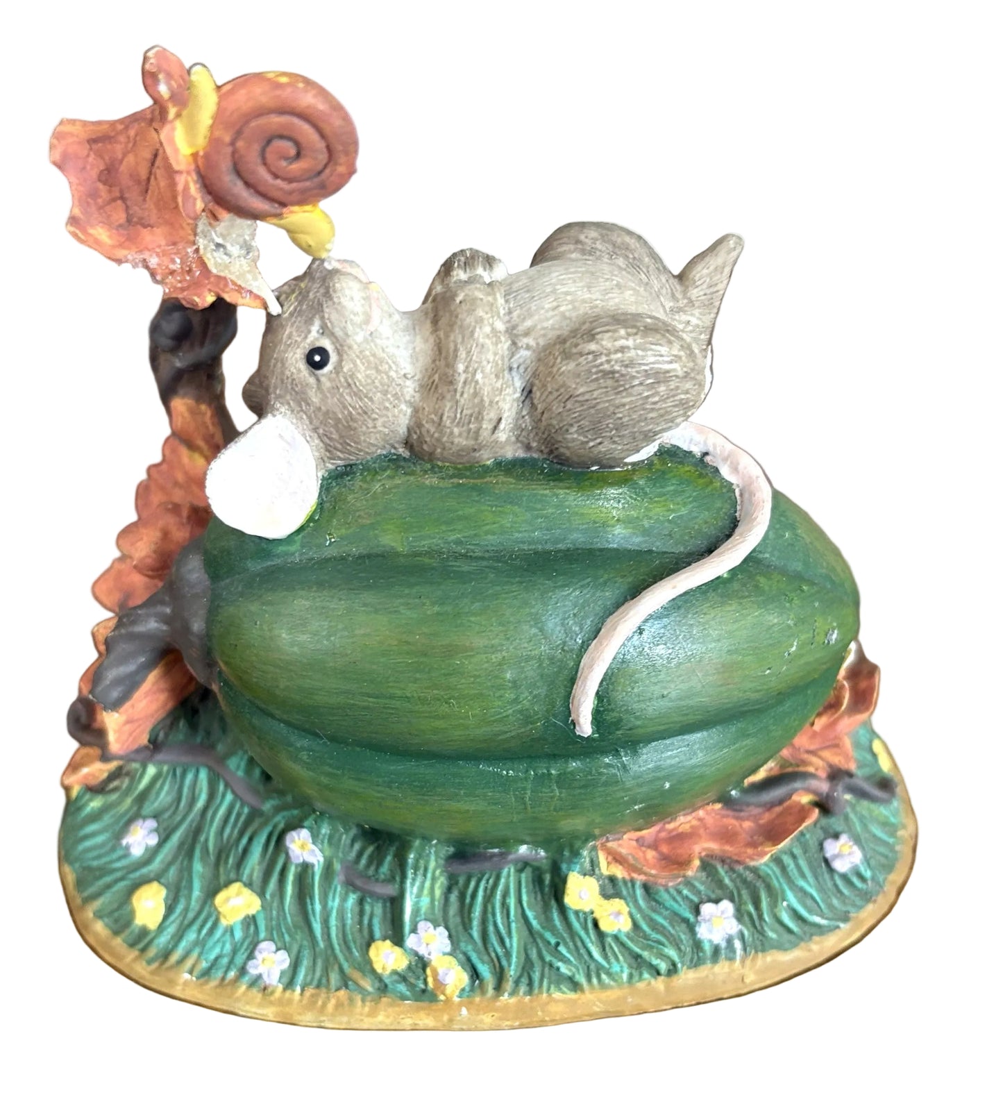 Vintage Charming Tails "Garden Naptime" Figurine *Damaged - Damaged Antique Garden Naptime Charming Tails Figure in Box