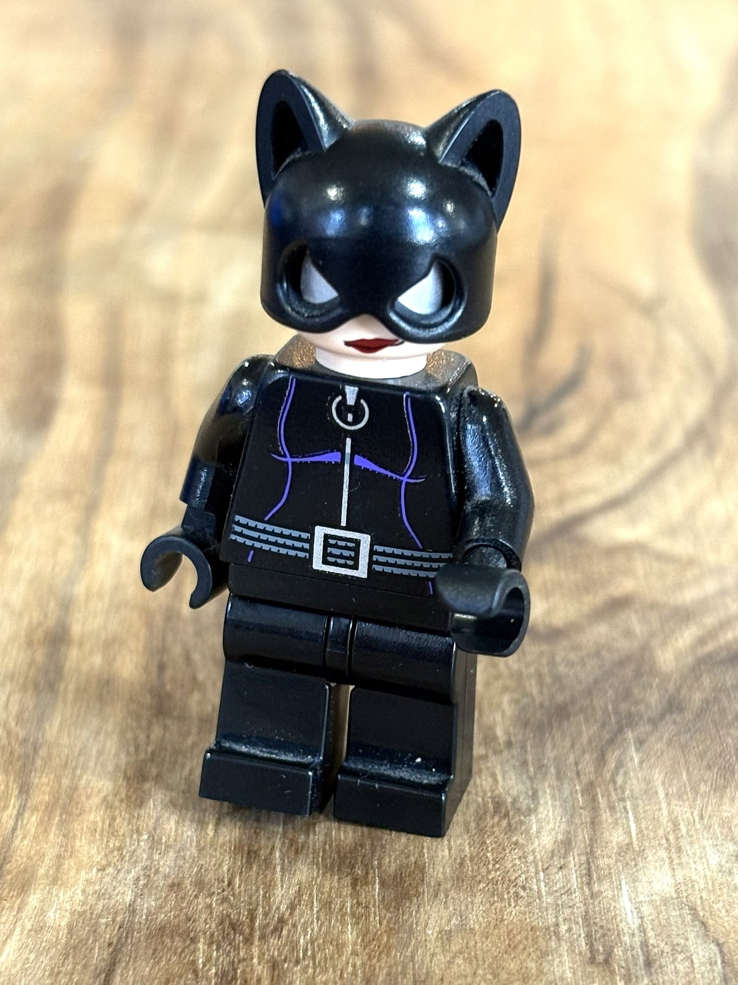 LEGO Minifigure Cat Woman Bat003 From Set 7779 With Whip Accessory - Rare LEGO Catwoman and Whip Accessory Pair&