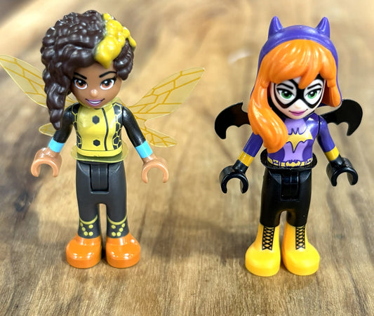 LEGO Friends Super Hero Girls Bumblebee and Batgirl Pair - Retired DC Super Hero Girls Lot of Two