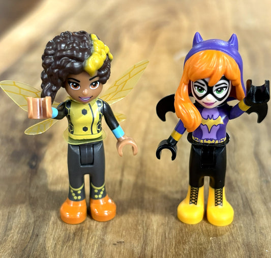 LEGO Friends Super Hero Girls Bumblebee and Batgirl Pair - Retired DC Super Hero Girls Lot of Two