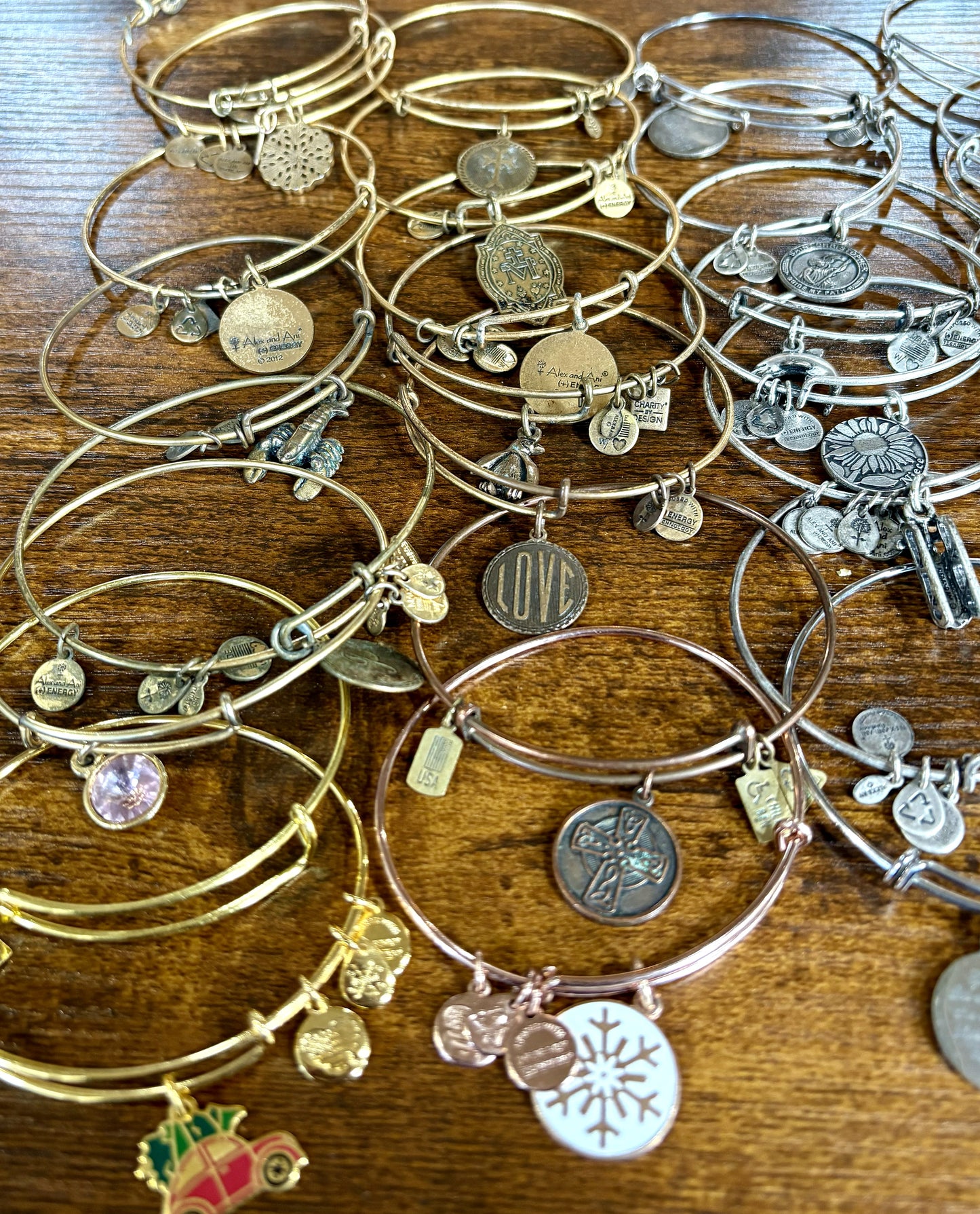 Vintage Alex and Ani Bracelets Large Lot of 45 - Alex &amp; Ani Lot of Forty Five Bangles