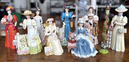 Lot of 8 Avon Figurines and 1 Accessory all Damaged - Large Lot of Avon Porcelain Figurines