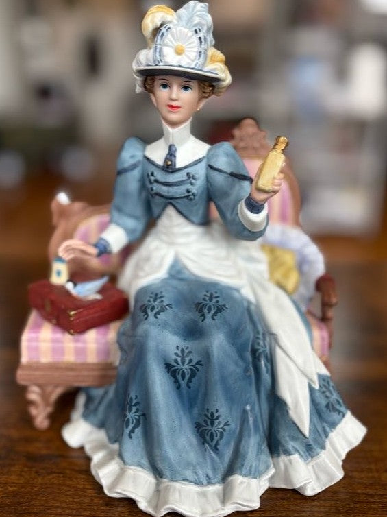 Lot of 8 Avon Figurines and 1 Accessory all Damaged - Large Lot of Avon Porcelain Figurines