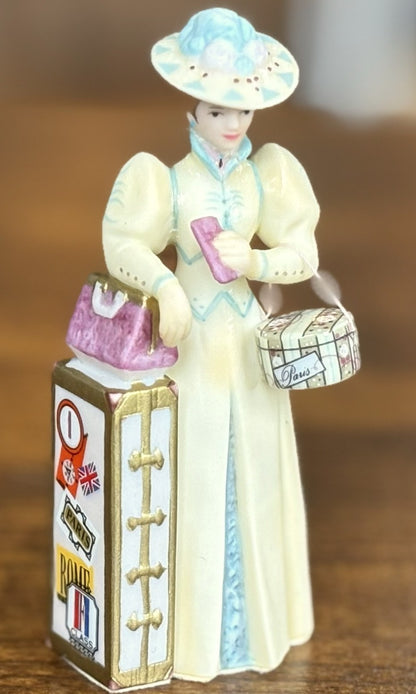 Lot of 5 Mini Avon Figurines and 3 Stands - Large Lot of Mini Avon Porcelain Figurines