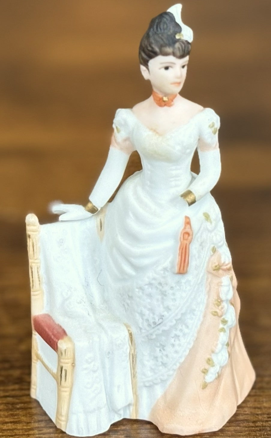 Lot of 5 Mini Avon Figurines and 3 Stands - Large Lot of Mini Avon Porcelain Figurines