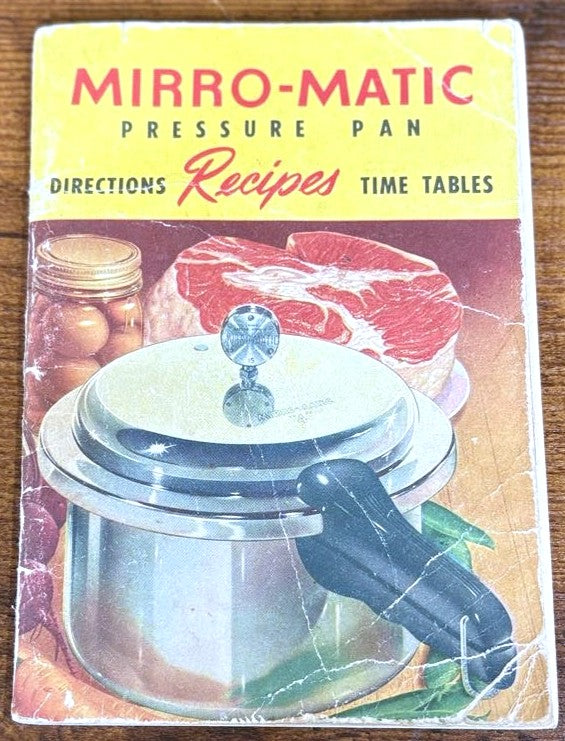 Vintage Cookbook Mirro-Matic Pressure Pan Recipe Paperback Book - Paperback Vintage Cookbook Mirro-Matic Pressure Pan