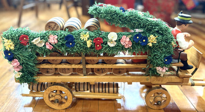 Wurzburger Hofbrau Horse-Drawn Beer Carriage Huge Bar Display Piece Rare - Horse Drawn Beer Carriage Unique German Decor