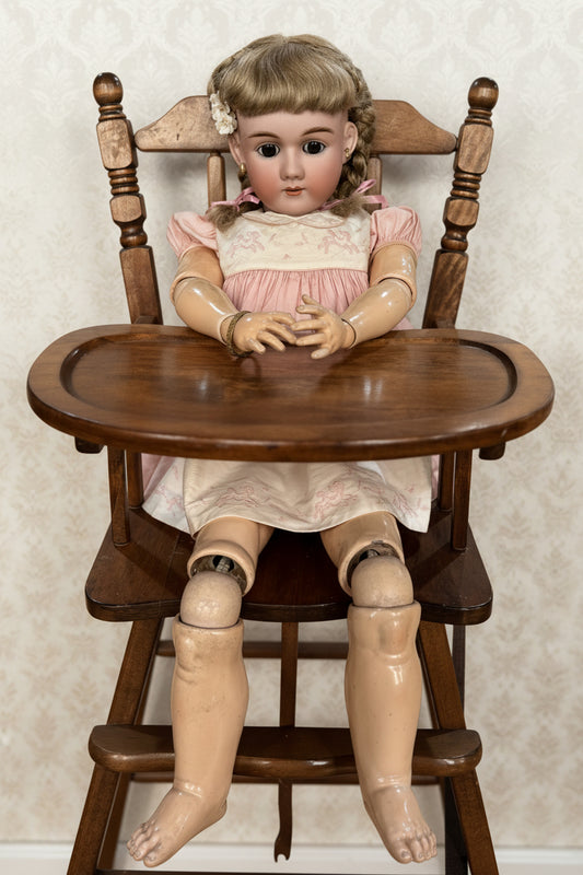 Antique 32" German Handwreck Bisque Doll - Rare 32 Inch Large German Doll