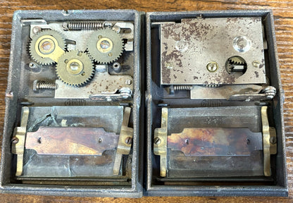 Antique Post Office Lock Box Dual Dial Lot of Four - USPS Postal Box Corbin Eagle Lot of 4