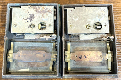Antique Post Office Lock Box Dual Dial Lot of Four - USPS Postal Box Corbin Eagle Lot of 4
