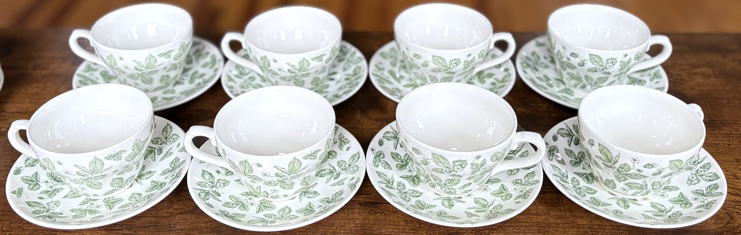 Churchill Green Blackberry 38 Piece Dining Set - 38 Piece Vintage Churchill England Dishware Set