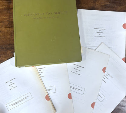 1972 Federated Tax Service Principles and Procedures Unused At-Home Course/Certification - Vintage At-Home Tax Certification Course