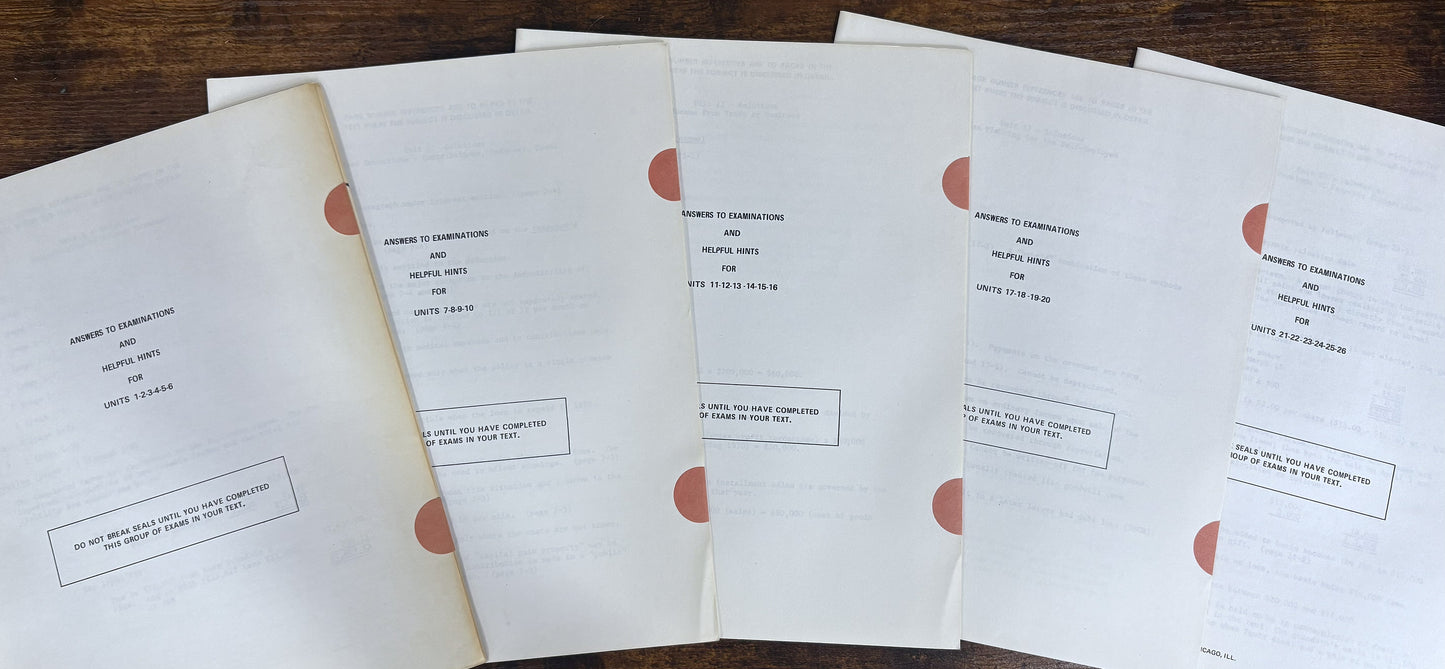 1972 Federated Tax Service Principles and Procedures Unused At-Home Course/Certification - Vintage At-Home Tax Certification Course