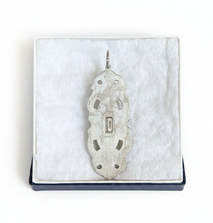 1970s Vintage Towle Sterling Authentic Turquoise Pendant - Towle Grand Duchess Collection Turquoise Pendant&nb