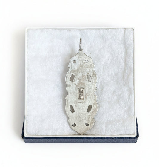 1970s Vintage Towle Sterling Authentic Turquoise Pendant - Towle Grand Duchess Collection Turquoise Pendant&nb