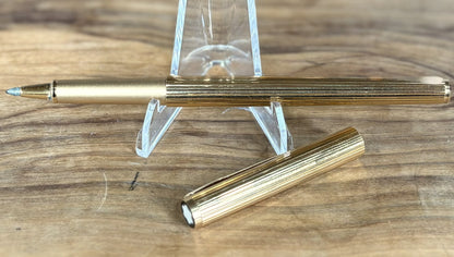 Montblanc Noblesse Rollerball Empty Pen Gold Plated - Rare Gold Plated Montblanc Noblesse Empty Rollerball Pen