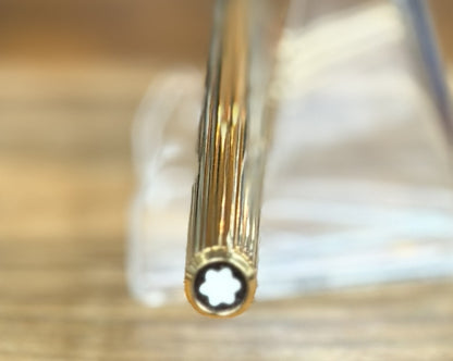 Montblanc Noblesse Rollerball Empty Pen Gold Plated - Rare Gold Plated Montblanc Noblesse Empty Rollerball Pen