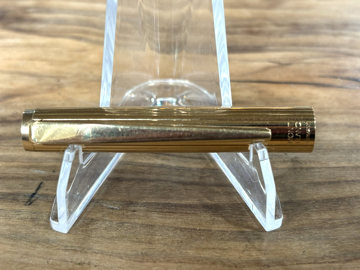 Montblanc Noblesse Rollerball Empty Pen Gold Plated - Rare Gold Plated Montblanc Noblesse Empty Rollerball Pen