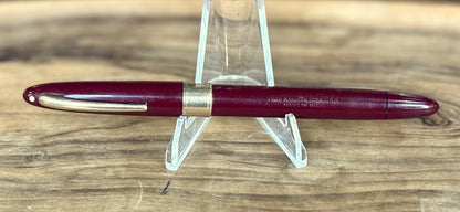 Vintage Sheaffer Pen Burgundy 14k Gold Nib - Sheaffer Imperial Fountain Burgundy 14K Gold Nib Pen