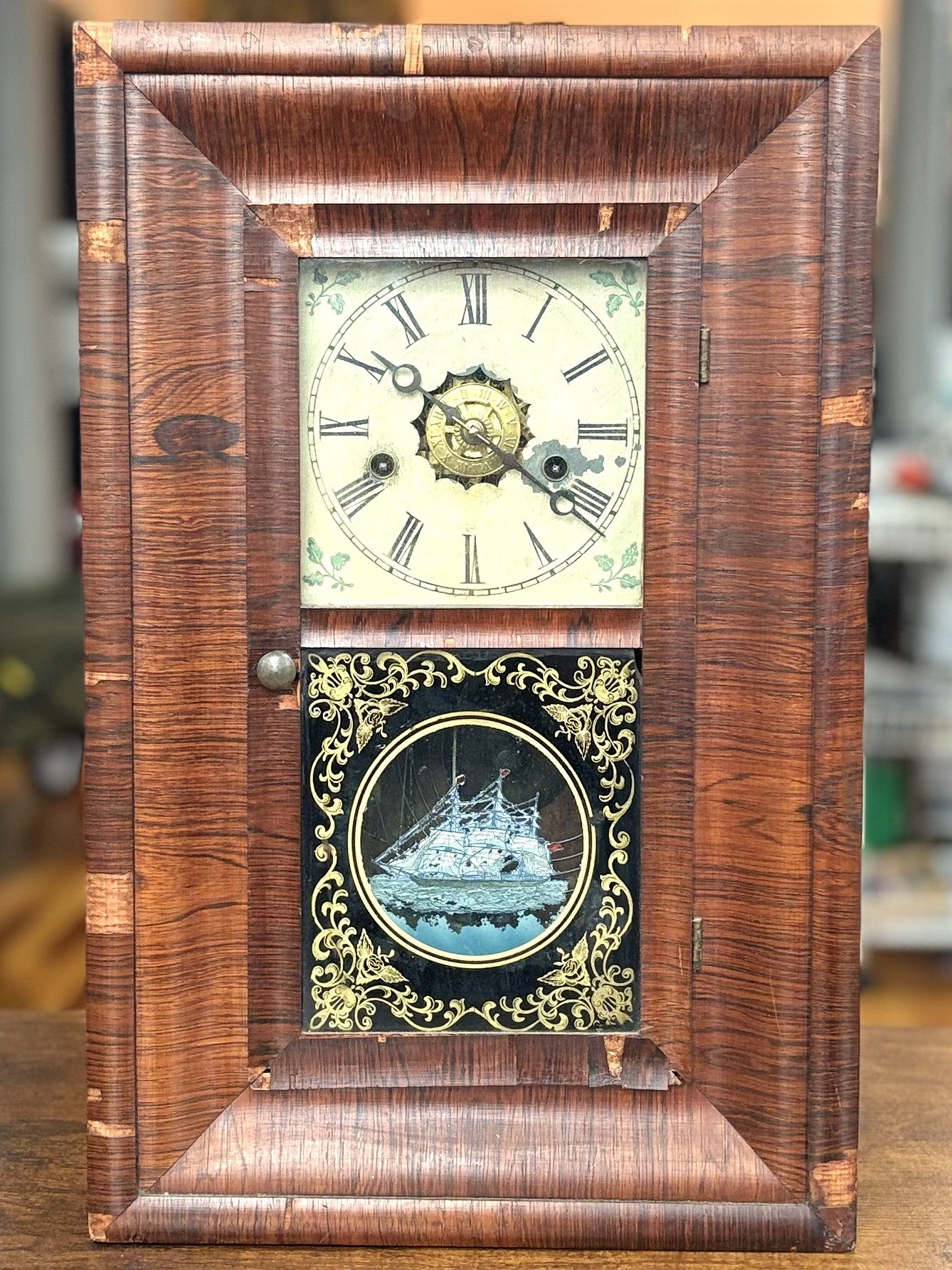Antique New Haven Clock Co. Mini Ogee Eight Day and Thirty Hour - Rare 8 Day & 30 Hour New Haven Clock Co Mini Ogee