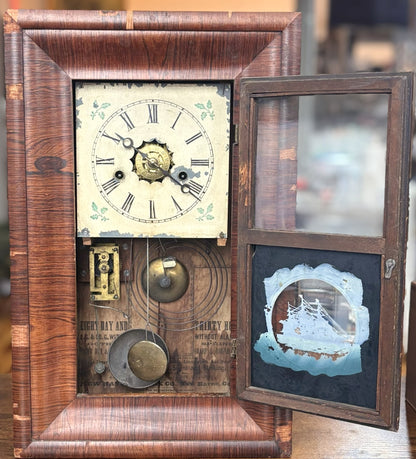 Antique New Haven Clock Co. Mini Ogee Eight Day and Thirty Hour - Rare 8 Day & 30 Hour New Haven Clock Co Mini Ogee