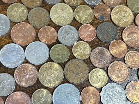 Aquatic Creatures Mystery World Coin Bundles - Lot of Mystery Fish & Sea Creatures Coinage