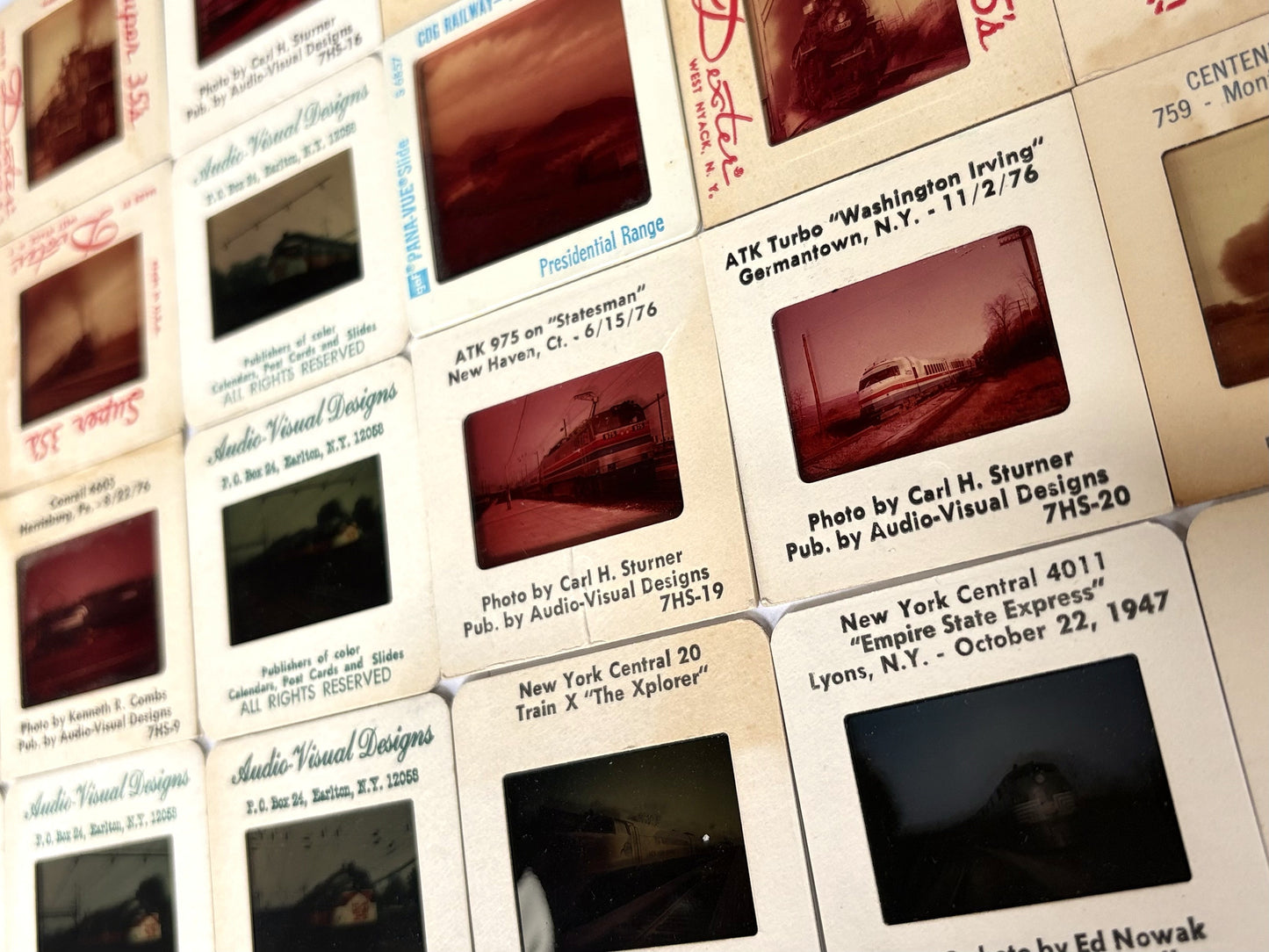 Vintage Train Photographic Slides Choose Your Route & Locomotive - Audio-Visual Designs &  Dexter Press Vintage Train Photos