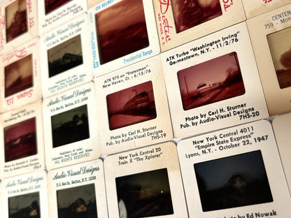 Vintage Train Photographic Slides Choose Your Route & Locomotive - Audio-Visual Designs &  Dexter Press Vintage Train Photos