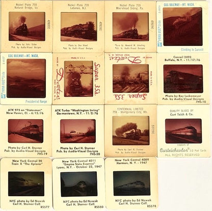 Vintage Train Photographic Slides Choose Your Route & Locomotive - Audio-Visual Designs &  Dexter Press Vintage Train Photos