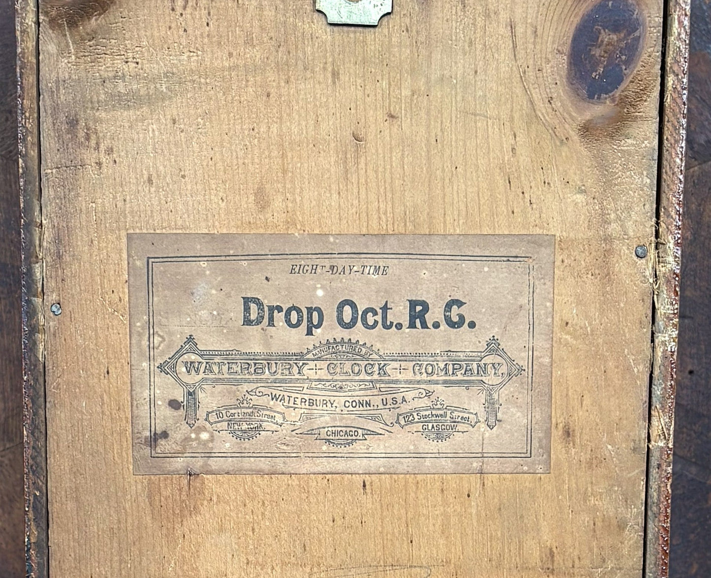 Vintage Waterbury Clock Co. 8-Day Schoolhouse Wall Clock - Repair Required School House Vintage Wall Clock