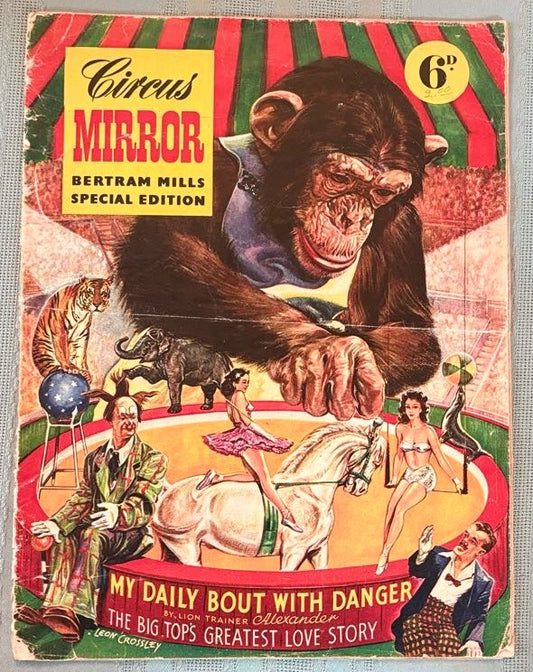 Rare 1940s British Circus Mirror Magazine Bertram Mills Special Edition Program - Vintage 1940s Bertram Mills Circus Program