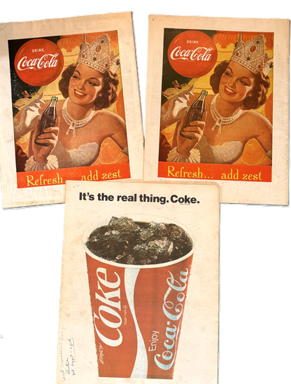 Lot of 3 Vintage Clyde Beatty Cole Bros Circus Programs 1960s-1972 Coca-Cola Ads - Circus Souvenir Program Lot (3) with Retro Coca Cola Ads