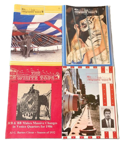 The White Tops Circus Magazine Lot of 8 Issues 1980s - Circus Memorabilia Lot: 8 Issues The White Tops Magazine