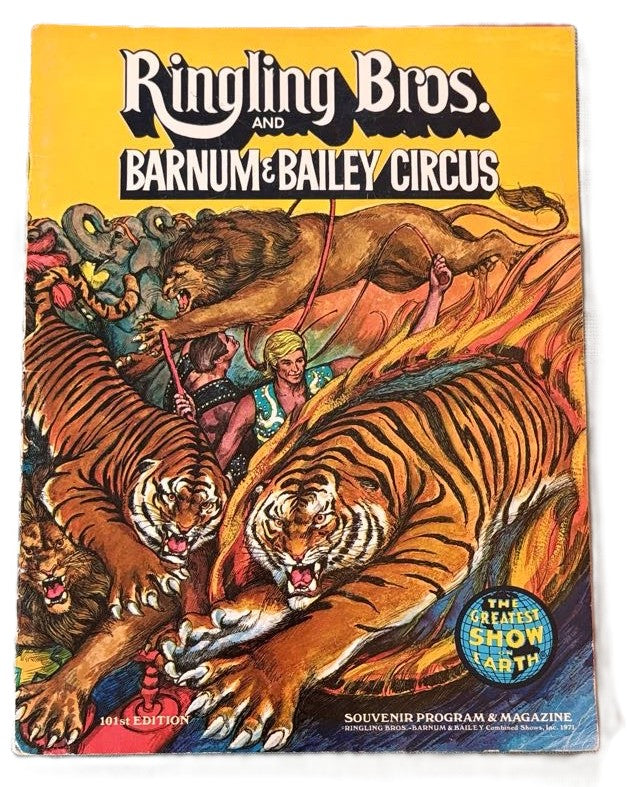 Vintage Ringling Bros Circus Souvenir Programs 1971-1982 Group Lot of 7 With Original Inserts - Lot of 7 Vintage Ringling Bros Barnum Bailey Circus Programs